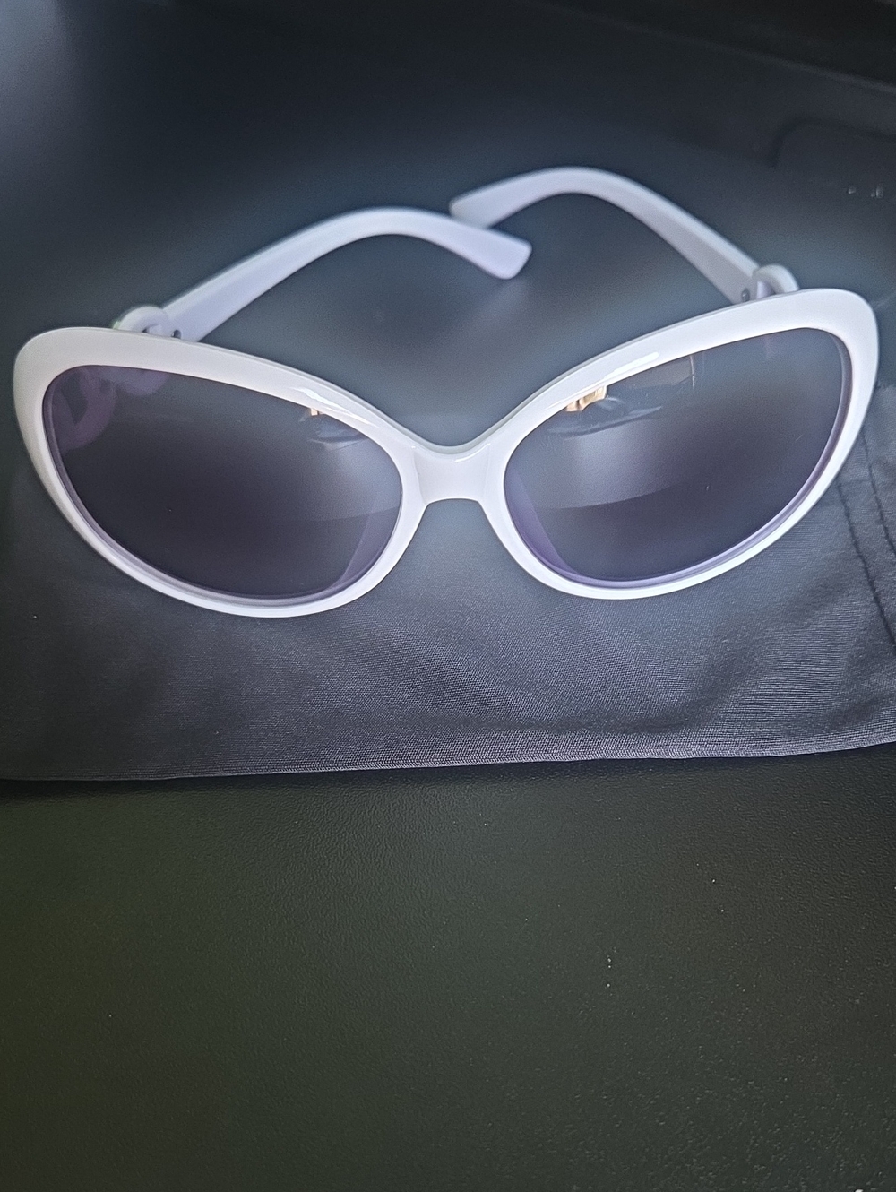 White Oversized Sunglasses